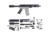 CBC Industries Unassembled AR-15 Pistol Kit, 7.5 in, 5.56, Black, U-205-443