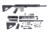 CBC Industries Unassembled AR-15 Rifle Kit, 16 in, 0.223 Wylde, 12in Hanguard, Bear Claw, Black, U-205-342