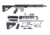 CBC Industries Unassembled AR-15 Rifle Kit, 16 in, 0.223 Wylde, 12in Hanguard, Diamond Flute, Black, U-205-179