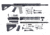 CBC Industries Unassembled AR-15 Rifle Kit, 20 in, 0.223 Wylde, Black, U-205-103
