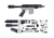 CBC Industries Unassembled Pistol Kit, 5 in, 5.56 Nato, Black, U-205-819