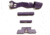 Centennial Defense Systems Extended Control Kit for Glock 42/43, 2 Pins, Purple, 40415