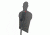 Challenge Targets Full Size Human Silhouette Rifle Target - Armor Post, Black, AP-80059-R