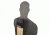 Challenge Targets Full Size Human Silhouette Rifle Target, Static Stand, Black, SS-RM-80059-R