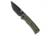Chaves Knives Chaves Knives Blue Label Redencion Street Tanto Knife Green G-10 3.1" Black, Green, Elmax, adult, BHQ-231586