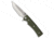 Chaves Knives Chaves Knives Liberation Street Tanto Knife Green G-10 3.1" Satin, Green, Elmax, adult, BHQ-231588