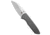 Chaves Knives Chaves Knives x Brad Blount Arrestor 229 Integral Knife Ti 3.75" Belt Satin, Gray, Bohler M390, adult, BHQ-234462