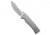 Chaves Knives Chaves Liberation Street Integral Frame Lock Knife SW Ti 3.5" Belt Satin, Gray, Bohler M390, adult, BHQ-220070