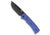 Chaves Knives Chaves Redencion 229 Blue Label Drop Point Knife Blue G-10 3.5" Black PVD, Blue, Elmax, adult, BHQ-231235