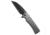 Chaves Knives Sangre Street Integral Folding Knife, 3.50in, Bohler M390 Stainless Steel, Wharncliffe Blade, Titanium, Gray Handle, Gray/Black, 7.63 inch, BHQ-220087