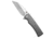 Chaves Knives Sangre Street Integral Folding Knife, 3.50in, Bohler M390 Stainless Steel, Wharncliffe Blade, Titanium, Gray Handle, Gray/Silver, 7.63 inch, BHQ-220084