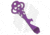 Chaves Knives Skeleton Key Tool Prybar Multi-Tool, Purple Handle, High Voltage Purple Titanium Crosshatch, Purple, One Size, BHQ-187566