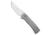 Chaves Knives Redencion Automatic Folding Knife, 3.40in, 154CM, Drop Point Blade, Steel, Gray Handle, Gray/Silver, 7.875 inch, BHQ-223112