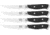 Chicago Cutlery Armitage Steak Knives, 4.5" satin finish partially serrated high carbon s, Black polymer handle, 1132352