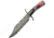 China Made Bowie Eagle Fixed Blade Knife, 12.5in Overall, 7.25in SS Clip Point Blade, Synthetic Handle, Faux Damascus Blade Finish, Black Nylon Belt Sheath, 211444-EG