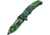 China Made Cat Eye Linerlock Green Folding Knife, 3.75 stainless blade, Synthetic handle, 300503-GN