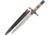 China Made Crusader Dagger Knife, 9.5 satin finish stainless blade, White plastic handle, 211512