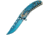China Made Dragon Linerlock Blue A/O Folding Knife,3.5in,Stainless Steel,Standard Edge,Blue and Satin CN300400BL