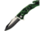China Made Dragon Rescue Linerlock Folding Knife,3.25in,Two Tone Stainless Blade,Lime Green Alum Handle CN300256GN