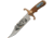 China Made Eagle Bowie Knife, 5.25 satin finish stainless blade, Brown synthetic handle, 211487-EG