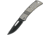 China Made Engravable Folder Folding Knife, 2.5 black finish stainless blade, Black and silver stainless handle, 211510