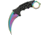 China Made Fixed Blade Karambit Spectrum Fixed Blade Knife, 7.13in Overall, 3.5in Spectrum Finish SS Karambit Blade, Black Finger Grooved ABS Handle, Black ABS Neck Sheath, Black, 211431-RB