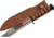 China Made Flag Combat Fighter Knife, 7" blade, Brown stacked leather handle, 211461