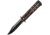 China Made Fly Linerlock A/O Red Folding Knife, 4 two-tone finish stainless clip point blade, Black and red ABS handle, 300514-RD