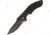 China Made Groove Linerlock Black Folding Knife,3in,Stainless Steel,Standard Edge,Black Stonewash,Black,Synthetic Handle CN300329BK
