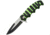China Made Linerlock Green and Black A/O Folding Knife,3.75in,Stainless Steel,Green and Black,Aluminum Handle CN300299GN