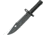 China Made M9 Military Camo Knife, 8 gray and black finish stainless sawback clip po, Black synthetic handle, 211490