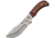 China Made Outdoorsman Wolf Skinner Fixed Blade Knife, Outdoorsman Skinner, 8in Overall, 3.75in Satin SS Skinner Blade, Brown Wood Handle, SS Bolster, Wolf Artwork, Black Nylon, Brown, 211389-WF