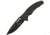 China Made Rising Sun Linerlock A/O Folding Knife, Rising Sun Linerlock, Assisted Opening, 4.5in Closed, 3.5in Black SS Drop Point, Black Textured Aluminum, Black, 300419-BK