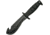 China Made Rubber Handle Guthook Fixed Blade Knife, 6in, Black Rubberized Handle CN211222