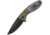 China Made Wildlife Linerlock Bear Folding Knife, 3 black stonewash finish stainless blade, ABS handle, 300508-BE