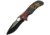 China Made Wildlife Linerlock Wolf A/O Folding Knife, 3.5 two-tone finish stainless blade, Plastic handle, 300496-WF