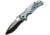 China Made Wolf Linerlock A/O Folding Knife, 4.75in Closed, 3.75in Two-Tone Finish SS Blade, Black Synthetic, Black, 300490-WF