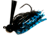 Chompers Skirted Football Jig 1/4 oz - 2 Pack, Black/Blue Flash, SFB14-215