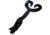 Chompers Skirted Grub Double Tail Grub, 1, 5in, Black/Blue Flake, HG5D10-4