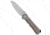 Chris Reeve Knives Large Inkosi Insingo Folding Knife, 3.50in, CPM S35VN, Drop Point Blade, Micarta, Titanium, Brown/Gray Handle, Brown/Gray/Gray, 8.25 inch, BHQ-70987