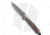 Chris Reeve Knives Small Sebenza 31 Folding Knife, 2.94in, Damascus, Drop Point Blade, Wood, Brown Handle, Raindrop Damascus, Brown/Black, 6.875 inch, BHQ-99008