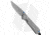 Chris Reeve Knives Small Sebenza 31 Folding Knife, 2.94in, Damascus, Drop Point Blade, Titanium, Gray Handle, Boomerang Damascus, Gray/Black, 6.875 inch, BHQ-99035