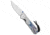 Chris Reeve Knives Chris Reeve Large Sebenza 31 Knife Unique Graphic Blue 3.6" Satin L31-1400, Blue/Gray, CPM MagnaCut, adult, BHQ-226269