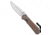 Chris Reeve Knives Chris Reeve Large Sebenza 31 MagnaCut Knife Natural Micarta 3.625" Stonewash, Tan, CPM MagnaCut, adult, BHQ-98933