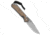Chris Reeve Knives Chris Reeve Left Hand Small Sebenza 31 Knife Natural Micarta 2.94" Stonewash, Brown, CPM MagnaCut, adult, BHQ-229380