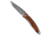 Chris Reeve Knives Mnandi Cocobolo Folding Knife, 2.75in, Damascus, Clip Point Blade, Cocobolo, Wood Handle, Wood/Black, 6.375 inch, BHQ-32511