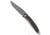 Chris Reeve Knives Mnandi Folding Knife, 2.75in, Damascus, Clip Point Blade, Ebony, Black Handle, Black/Black, 6.375 inch, BHQ-19062