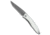 Chris Reeve Knives Mnandi Folding Knife, 2.75in, Damascus, Clip Point Blade, Mammoth, White Handle, White/Black, 6.375 inch, BHQ-79724