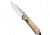Chris Reeve Knives Small Sebenza 31 Folding Knife, 2.94in, CPM S45VN, Drop Point Blade, Wood, Wood Handle, Box Elder, Wood/Gray, 6.875 inch, BHQ-99001