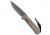 Chris Reeve Knives Small Sebenza 31 Folding Knife, 2.94in, Damascus, Drop Point Blade, Titanium, Micarta, Gray/Tan Handle, Natural, Ladder Damascu, Gray/Tan/Black, 6.875 inch, BHQ-98983